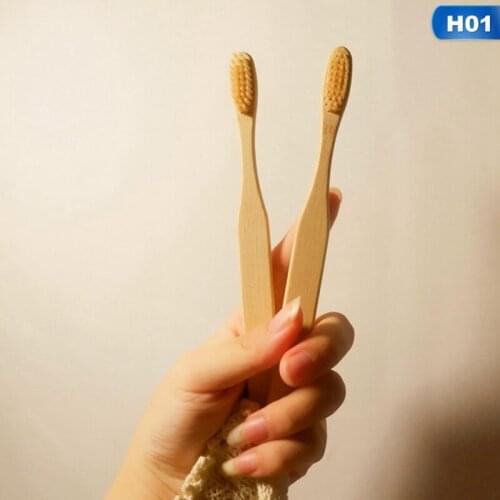 1pc Dropshipping Eco-Friendly Natural Bamboo Charcoal Toothbrush Soft Bristle Wooden Handle Adult Teeth Clean Travel Tooth Brush