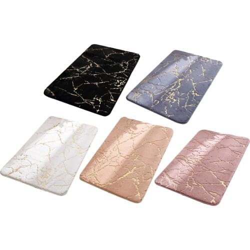 1pcs Bathroom Rugs Bath Mat Non-Slip Polyester Shower Carpet Rug Bath Mats Soft Comfortable