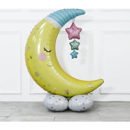 1pc Standing Unicorn Balloon 3D Assembly Large Unicorn Aluminum Foil Balloon Station Inflatable Air Balloon Birthday Party Decor