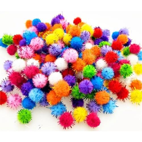 100pcs/lot Small Multicolour DIY Decoration Ball 12mm Fur Ball Pompon Home Decor Decorative Flowers Crafts