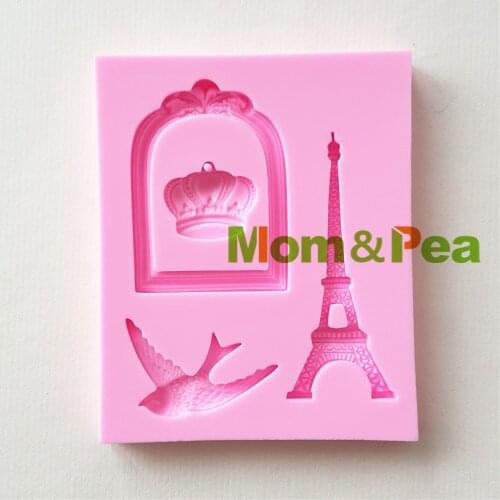 Mom&Pea 1283 Free Shipping Frame Silicone Mold Cake Decoration Fondant Cake 3D Mold Food Grade