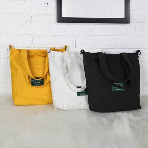 2019 Fashion Durable Women Student Canvas Single Shoulder Bag Shopping Tote Check Plaid Female Flax Canvas Shopping Bags