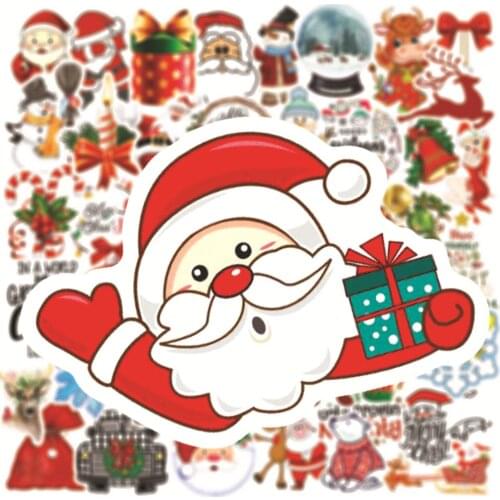 50Pcs Christams Sticker stationery scrapbooking cute journaling stickers kawaii Custom adesivo bullet pegatinas