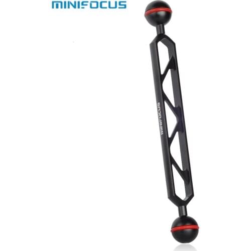 8" Double Ball CNC Arm System Connector Aluminium Ball Head Extension Bar for Strobe/video light and Diving Camera Tray/handle