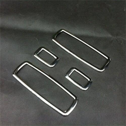 ABS Chrome Auto Window Switch Buttons 3D Cover Stickers Fit For Fiat Freemont 2009-2012 2013 2014 Car-Accessories 4Pcs/set Parts