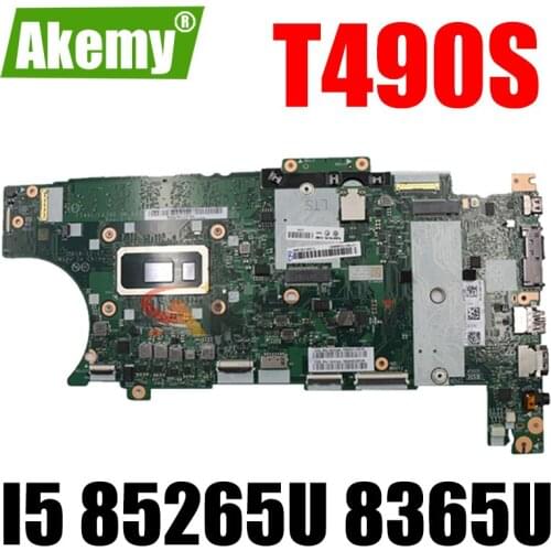 Akemy For Lenovo ThinkPad T490S Laptop Motherboard NM-B891 CPU I5 85265U 8365U 16GB RAM FRU 01HX936 01HX934