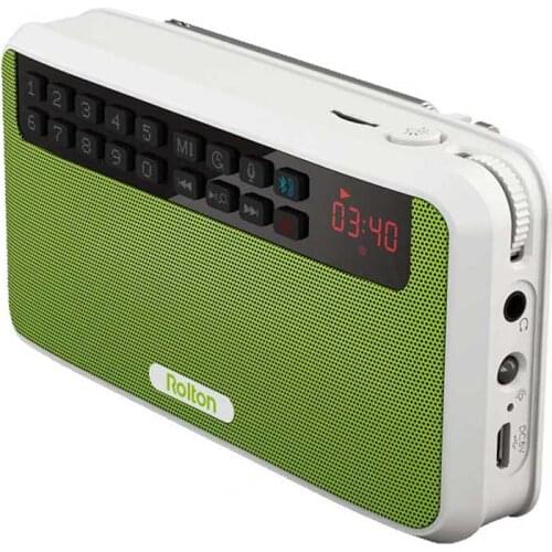 Rolton E500 HiFi Stereo Speaker Portable Bluetooth-compatible Serial Bass Column MP3 Music Player for Computer with TF Card