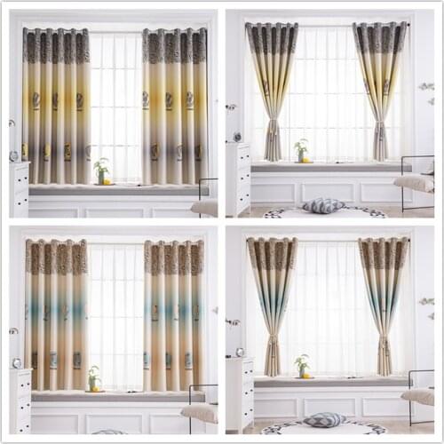 GY2850 Long-Eared Rabbit Printing 1PC Short Curtain Living Dining Room "Customise" Bedroom