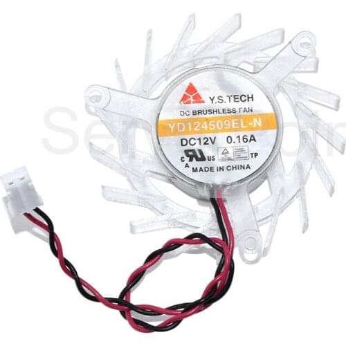 For Y.S TECH Server Cooling Fan YD124509EL-N DC 12V 0.16A 50X50X10mm Two Pins