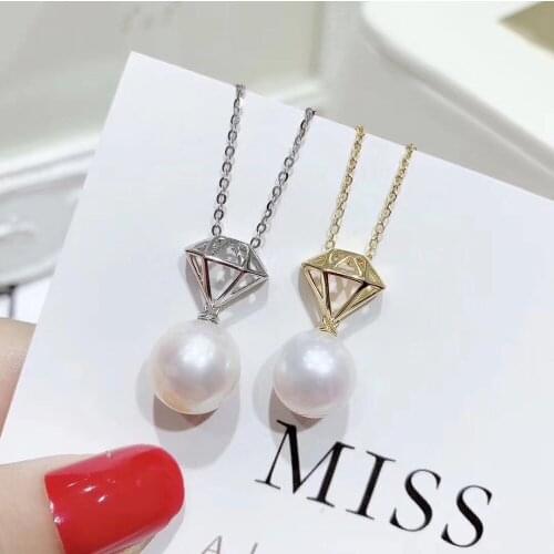 925 Silver Pearl Pendant Mounting Pendant Findings and Component for Big Edison Pearls Jewelry Parts Fittings Women Accessories