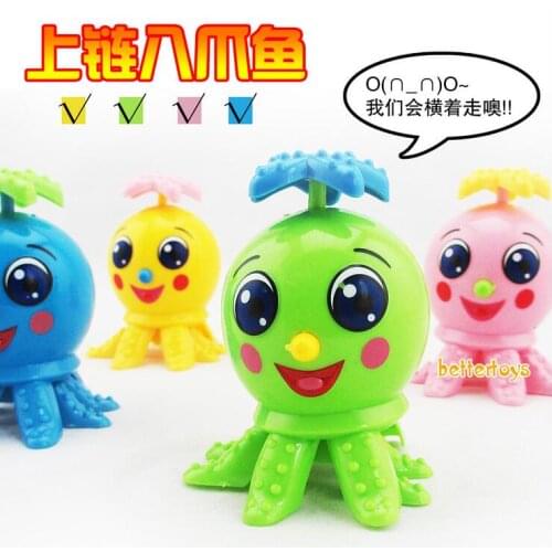 Hot Sale! Lovely Octopus Cartoon Animal Wind Up Clockwork Design Toys Funny For Children