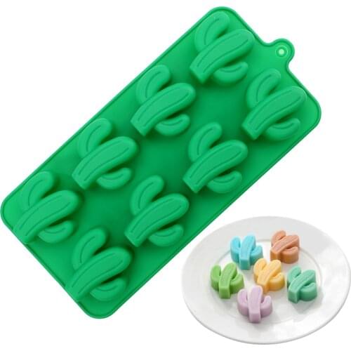 HOOMIN Silicone Molds Cactus Chocolate Ice Cubes Candy Mold Biscuits Soap Mould DIY Handmade Tool Cake Decoration Baking Tools