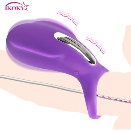 IKOKY Cock Rings 36 Speed Clitoris Vagina Stimulate Sex Toys for Men Couple Delay Ejaculation Vibrator Penis Rings