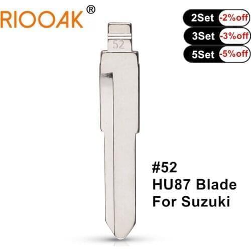 KD VVDI #52 HU87 Folding Flip Uncut Key Blade Blank For Suzuki Swift Isuzu No.52 Fob Replacement