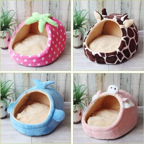 Pet Bed Dog House Kennel Puppy Cat Litter Bed Home Shape Nest Sofa Indoor Small Dogs Cats Cushion Removable Pillow Chihuahua Mat