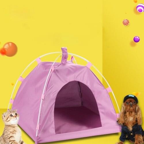 Summer Cute Dogs Cats Cooling Beds House Tent Den In Summer Removable Waterproof Collapsible Pet Room for Cats Dogs D2301