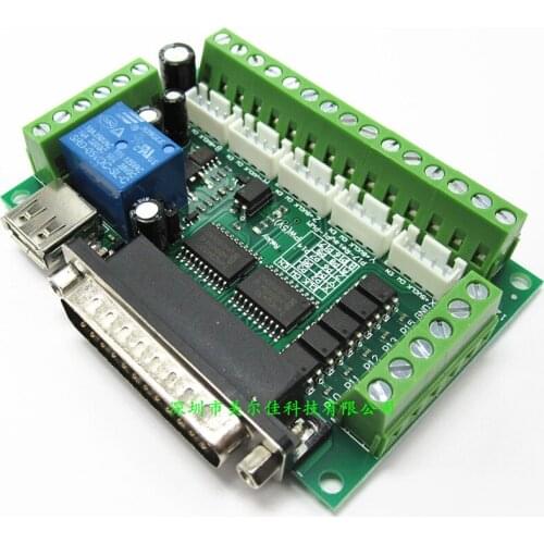 MACH3 5 axis stepper motor drives/CNC with optical coupling isolation /With USB cable/xj