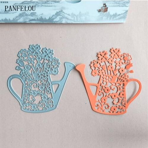 PANFELOU Metal craft Flower is aspersed kettle paper die cutting dies for Scrapbooking/DIY Easter wedding Halloween cards