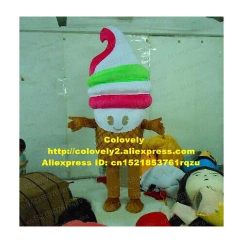 Ice Cream Cone Yogurt Yoghurt Yoghourt Mascot Costume Adult Cartoon Character Whole Body Was Very Swollen Free Shipping zz4439