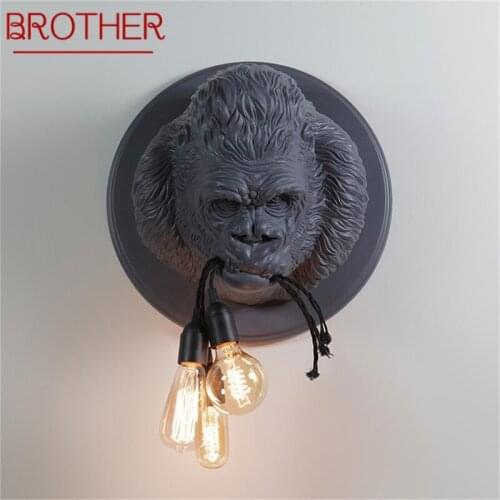 BROTHER Indoor Wall Lamps Fixture Modern LED Sconces Creative Chimpanzee Novel For Home Foyer Corridor
