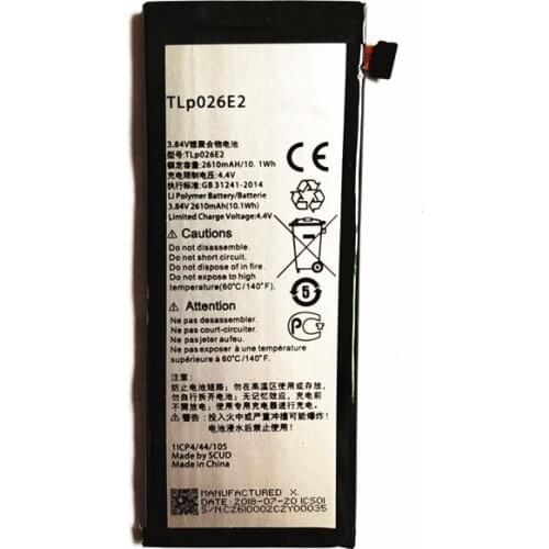 New 2610mAh TLP026E2 TLp026EJ Battery For ALCATEL ONE TOUCH IDOL 4 6055K OT-6055 Idol 4 6055B 6055H 6055U 6055Y Phone