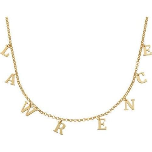 3UMeter 2020 New Classic Letter Pendant Necklace Personalized custom name necklace Gold Vintage Choker Gift