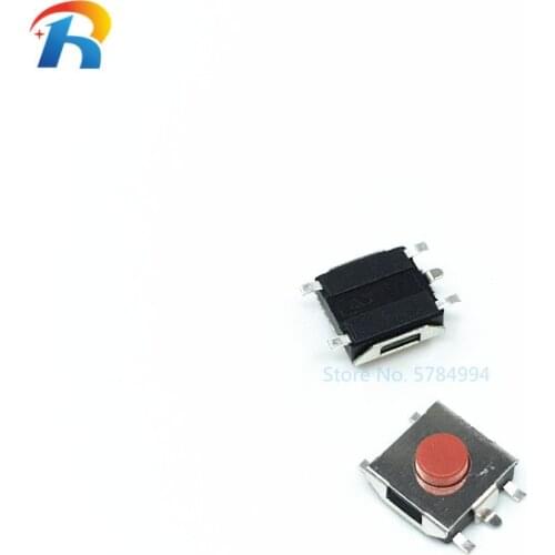 1000PCS Flat Red SMD 5Pin 6x6 Tact Push Button Switch 6*6*3.1MM Micro switch 6x6x3.1mm