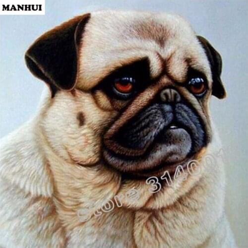 Full Square Diamond 5D DIY Diamond Painting Animal dog Embroidery Cross Stitch Rhinestone Mosaic Painting Decor Gift BFC223