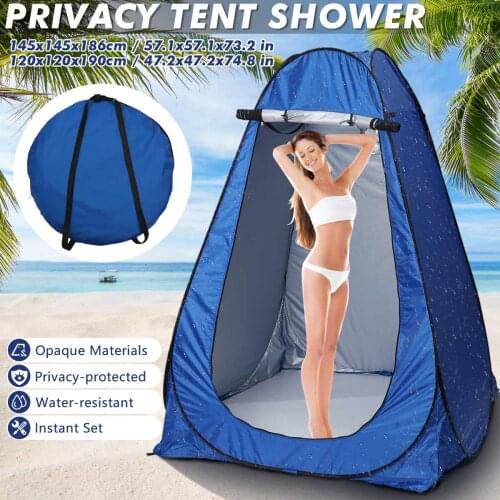 47/57 Inch Portable Privacy Shower Toilet Camping Camouflage Tent Shed UV Swim Dressing Latrine Toilet Changing Tent with Bag