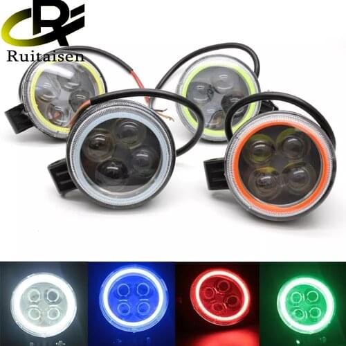Ruitaisen 3 Inch 12W High Power Angel eye outer ring multicolored car working light For Car Suv Truck Offroad Motorcyc