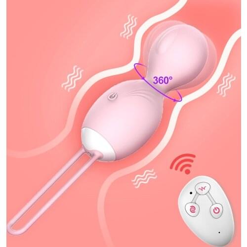 Kegel Balls Vibrator for Women 360 Degree Rotating 3 Speed 10 Modes Vibrating Egg Vagina Tighten Geisha Balls Love Eggs Sex Toys