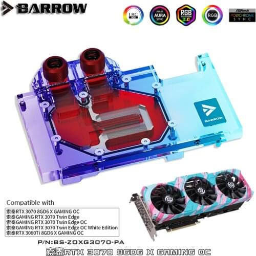 Bykski VGA Water Block For ZOTAC GeForce RTX 3070 X-Gaming / Twin Edge Graphics Card GPU Cooler, N-ST3070XG-X