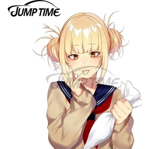 Jump Time 13 x 10.4cm My Hero Academia Himiko Toga Personality Car Stickers Waterproof Laptop Windshield Motorcycle Car Decals