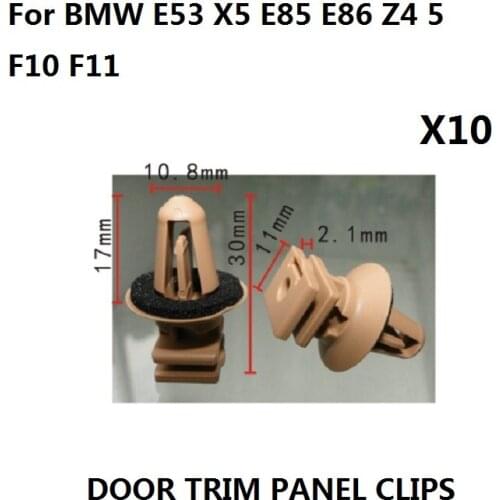 X10 Pieces FOR BMW SILL COVER KICK PLATE TRIM CLIPS ENTRANCE E53 X5 E85 E86 Z4 5 F10 F11 NEW