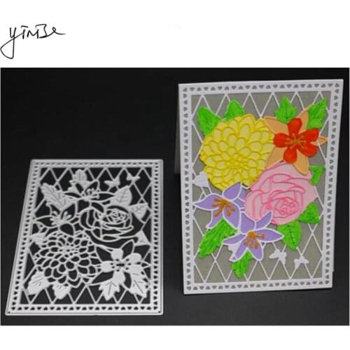 YINISE DIE CUT Metal Cutting Dies For Scrapbooking Stencils FLOWER COVER SCRAPBOOKDIY Album Cards Decoration Embossing Die Cuts