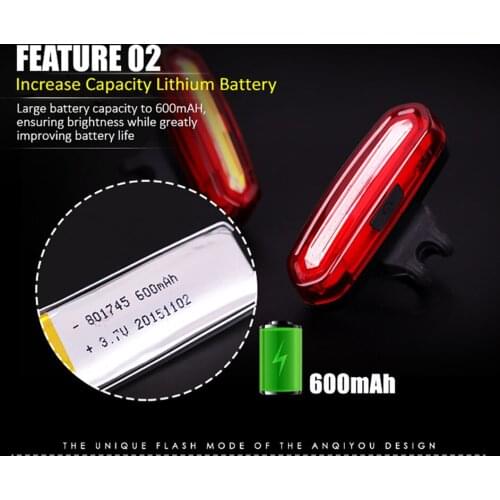 Bike Taillight Waterproof Riding Rear light LED USD rechargeable Mountain Bike Headlight Cycling Light MTB Tail Lamp For Bicycle