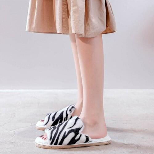 Women Indoor Slippers Warm Plush Home Slipper Anti Slip Autumn Winter Shoes Woman House Floor Soft Slient Slides