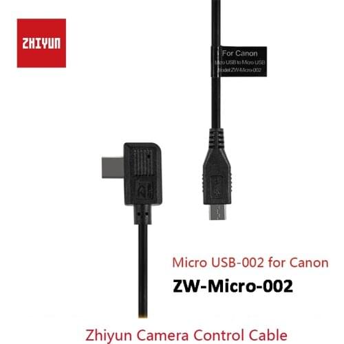 ZHIYUN Official Camera Control Cable Micro USB to Micro USB Cable ZW-Micro-002 Accessoriesfor Canon 5D4