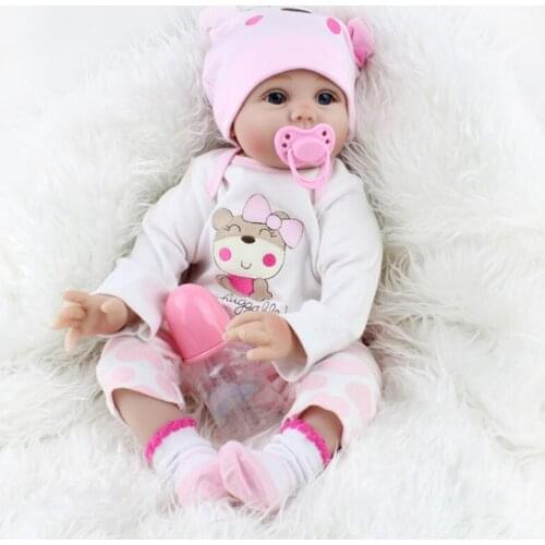 1PC Reborn Newborn Baby Realike Doll Handmade Lifelike Silicone Vinyl Weighted Alive Doll -m15