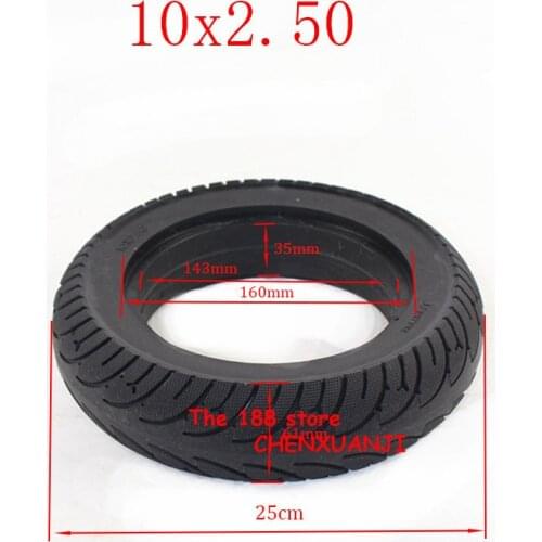 10x2.50 Tubeless Wheel Tyres Solid Tyre Inflation Electric Scooter Tires for 8/10 inch Electric Scooter Accessory