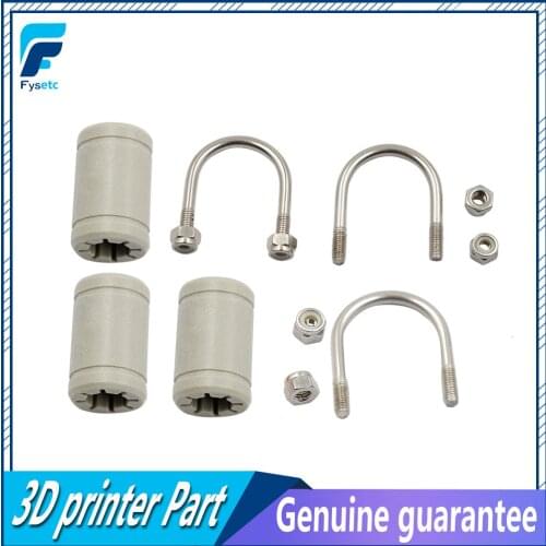 3 Sets Stainless Steel U-bolts + Substitutes RJ4JP-01-08 Anet Bearing For Prusa i3 MK2 Prusa Rework Hephestos 3D Printer Upgrade
