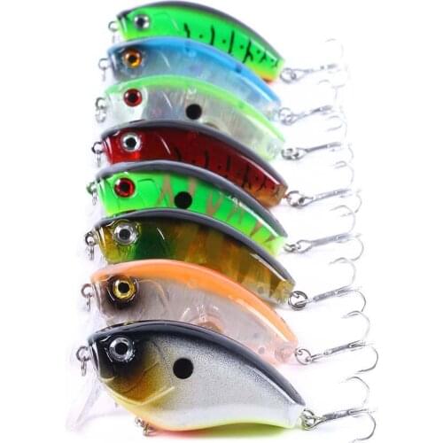 8PCS Floating Shallow Diving Crankbait Fishing Lures 17g/60mm Lifelike Wobblers With 6# Hooks isca artificial peche