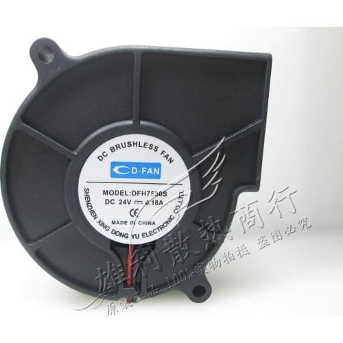 CD-FAN DFH7530S Server Cooling Fan DC 24V 0.18A 75x75x30mm 2-Wire