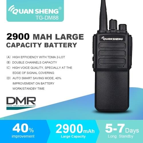 DMR Radio Digital Walkie Talkie Digital Mobile Radio DMR Analog Two Way HamRadio 5W UHF Band Quansheng TG-DM88 Compatible Motos