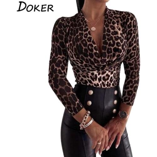Леопардовые блузки Doker China At AliExpress