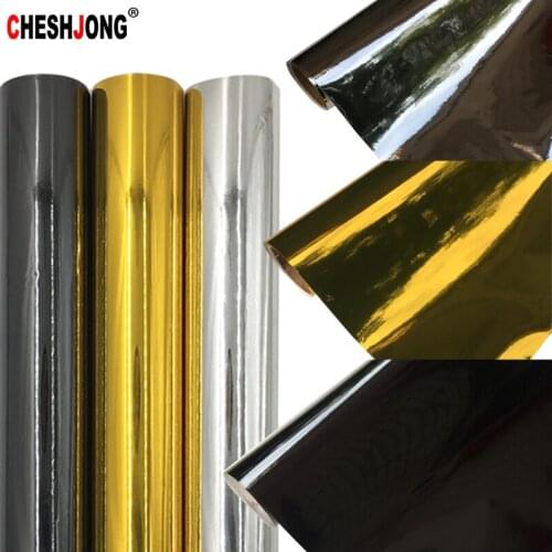 Glossy Stretchable Mirror Chrome Vinyl Film Car Wraps Foil Sheet Sticker Bubble Free Console Computer Cover Skin Car-styling