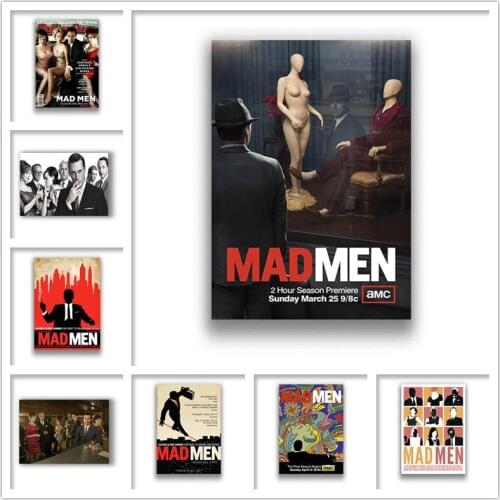 Mad Men White Coated Paper Prints painting Home Decoration Livingroom Bedroom Bar Home wall Art