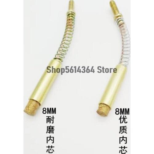 Lot2 8mm(OD) Round Cylindrical Standard Brass Electrical Brushes Springs&Wicks 5mm(OD)-Screw for Electromagnetic Clutch Machine
