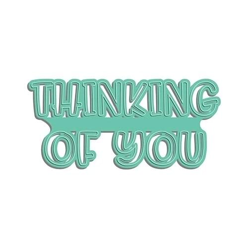 AliliArts Metal Cutting Dies THINGK OF YOU diy Scrapbooking Photo Album Decorative Embossing PaperCard Crafts Die 2020