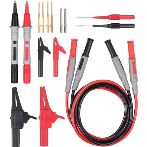 Multimeter Probe Test Lead Kit 1000V/20A Universal Alligator Clips Electrician Needle Tester Tip Measuring Probes Dropshipping